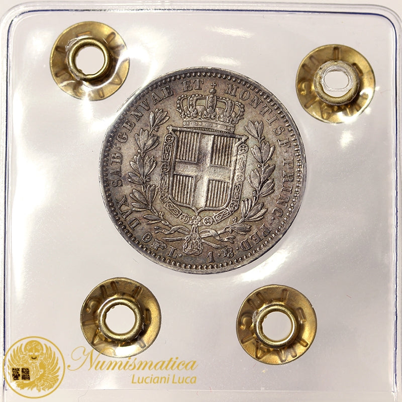 CARLO ALBERTO 1 Lira 1838 Torino Ag Q.Fdc Molto Rara #PV359