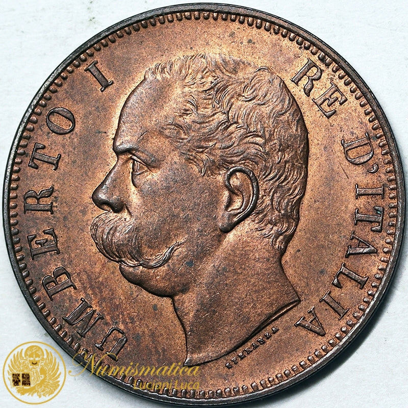 UMBERTO I 10 Centesimi 1893 Roma Cu Non Comune Q.Fdc/Fdc #PV302