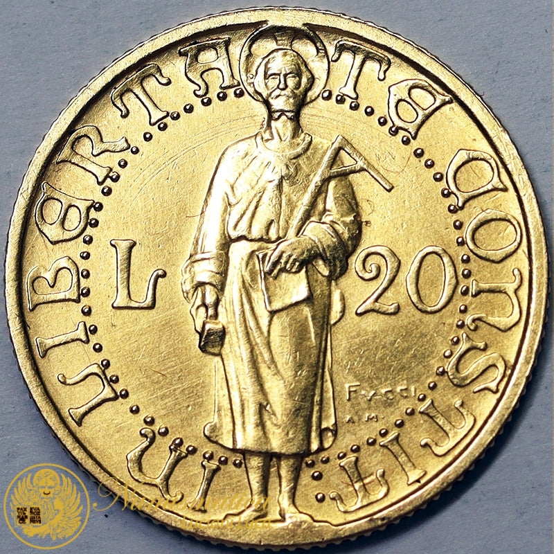 SAN MARINO 20 Lire 1925 Marengo Meglio di Spl+ RARO #PV150