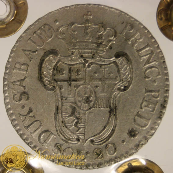 REGNO DI SARDEGNA Vittorio Amedeo III 20 Soldi 1795 Meglio di Spl #PV299