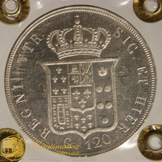 REGNO DUE SICILIE Ferdinando II 120 Grana 1855 Q.Fdc/Fdc #PV347