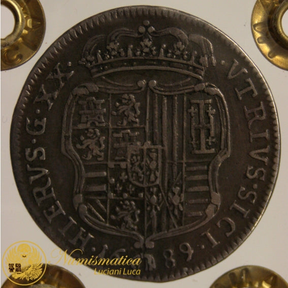 NAPOLI Carlo II 1674-1700 Tarì 1689 BB/Q.Spl NON COMUNE #PV154