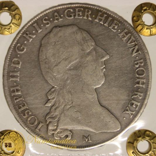 LOMBARDIA Giuseppe II Imperatore Duca di Milano e Mantova 1780-90 SCUDO DELLE CORONE 1790 Milano BB+ #PV173