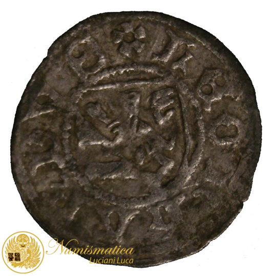 GORIZIA Leonardo 1454-1500 Mezzo Denaro R2 BB+ #PV97