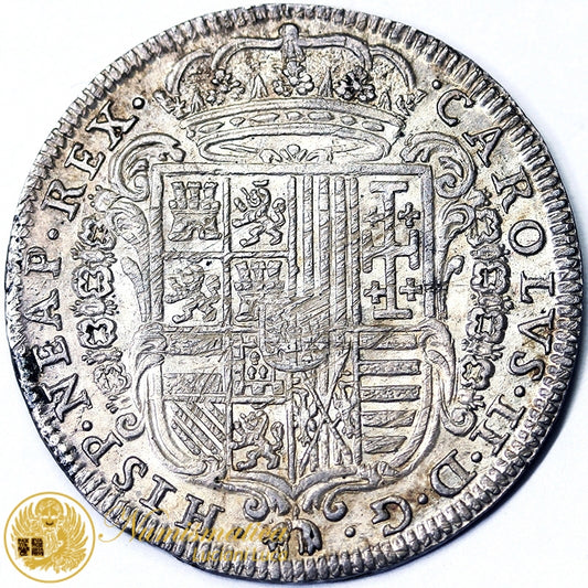 NAPOLI Carlo II 20 Grana 1684 Ag Non Comune Spl- #PV364