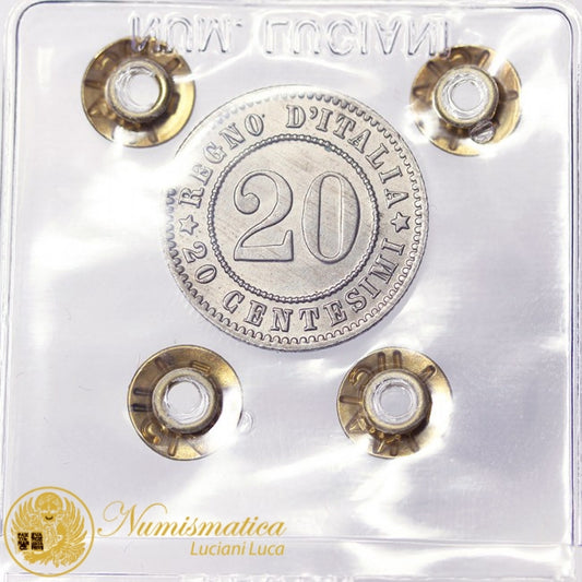 UMBERTO I 20 Centesimi 1894 Berlino nichel Fdc #PV207