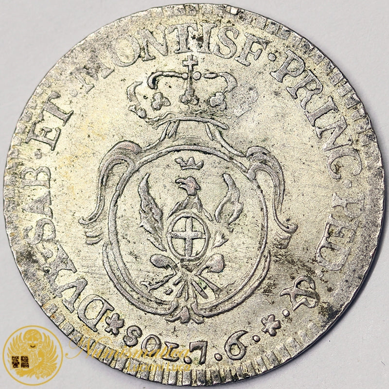 REGNO DI SARDEGNA 7,6 Soldi 1793 Torino VITTORIO AMEDEO III RARA #3090