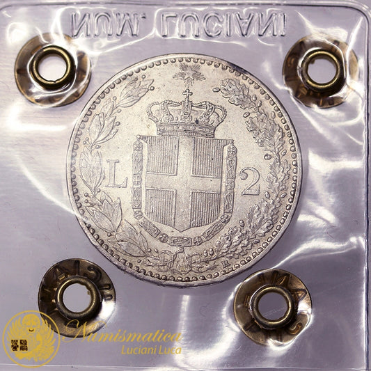 UMBERTO I 2 Lire 1897 NON COMUNE Q.Fdc #PV444