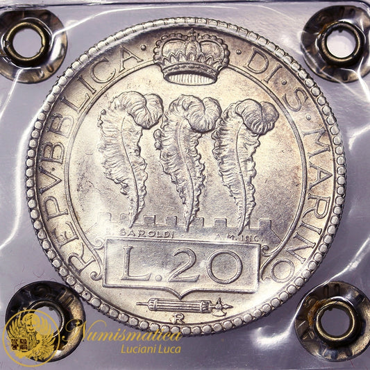SAN MARINO 20 Lire 1931 Spl/Fdc #PV289