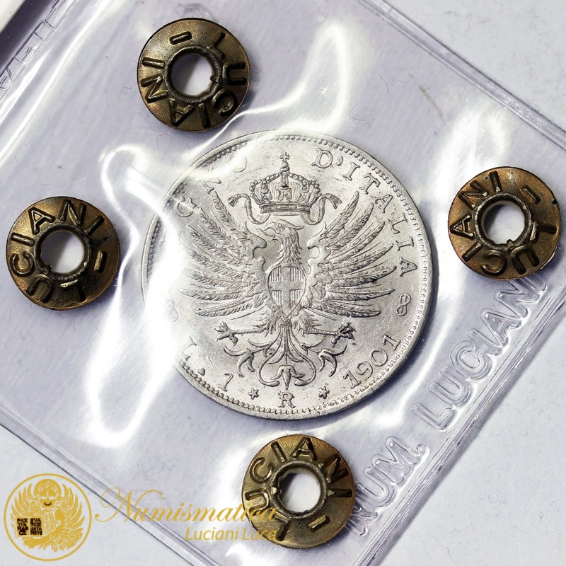 VITTORIO EMANUELE III 1 Lira 1901 Aquila NON COMUNE Q.Fdc #PV457