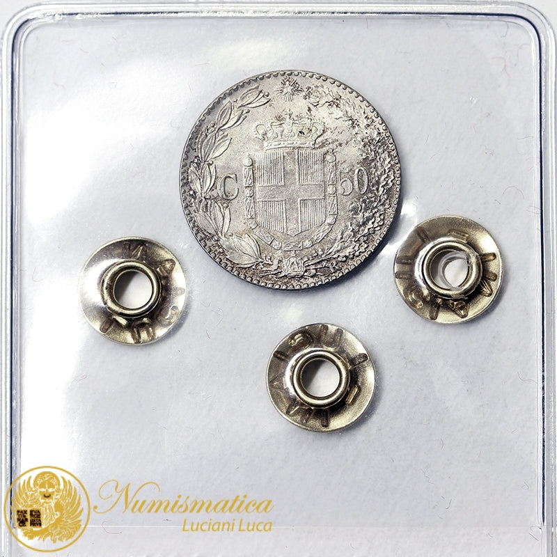 UMBERTO I 50 CENTESIMI 1889 Zecca Roma FDC Eccezionale RARA #PV191