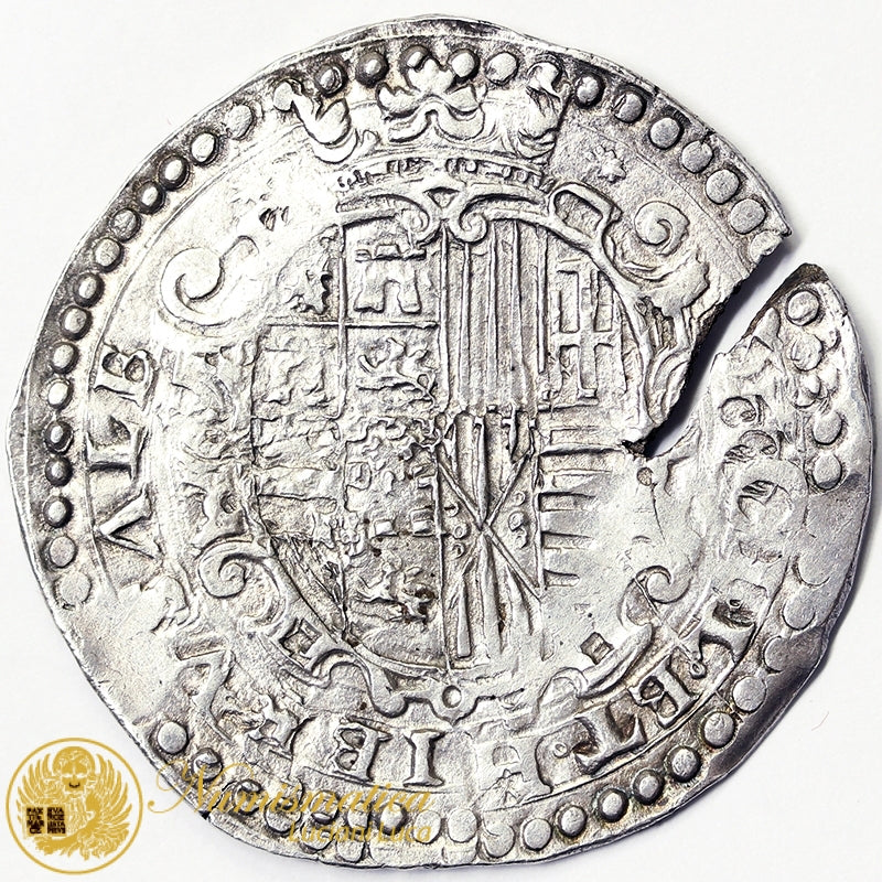 NAPOLI Filippo II 1554-98 MEZZO DUCATO Busto Corazzato Ag Q.Spl #PV161
