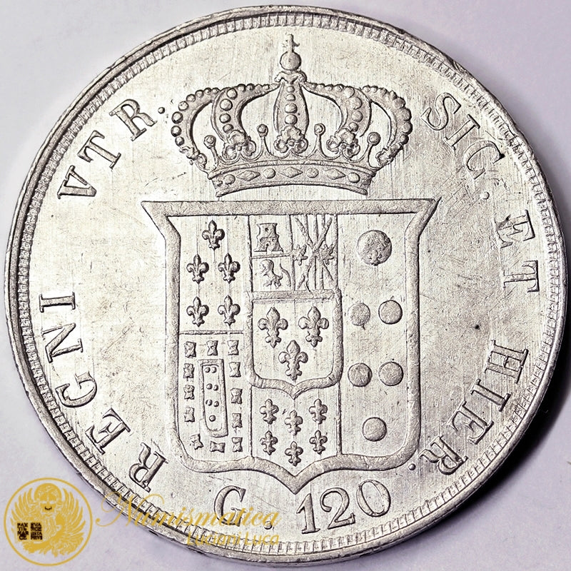 REGNO DUE SICILIE Ferdinando II 120 Grana 1855 Spl+#4475