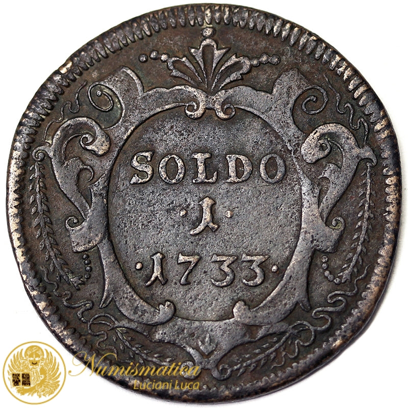 GORIZIA 1 Soldo 1733 CARLO IV 1711-1740 BB #4868