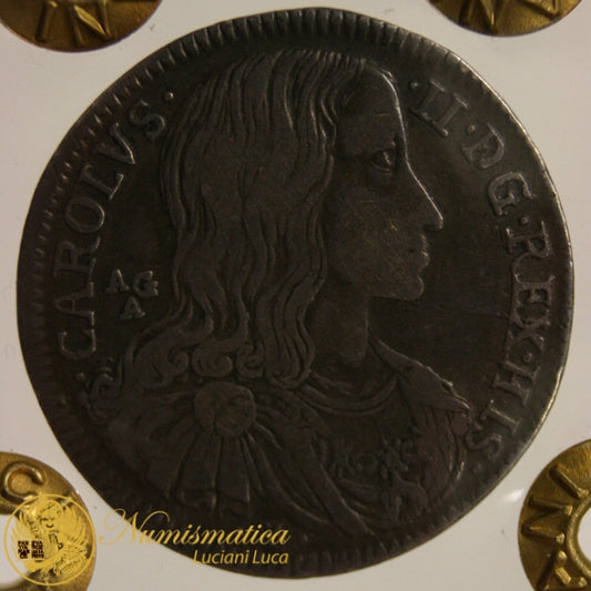 NAPOLI Carlo II 1674-1700 Tarì 1689 BB/Q.Spl NON COMUNE #PV154