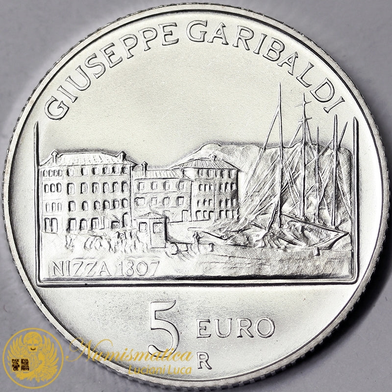 ITALIA 5 Euro 2007 GIUSEPPE GARIBALDI #4712