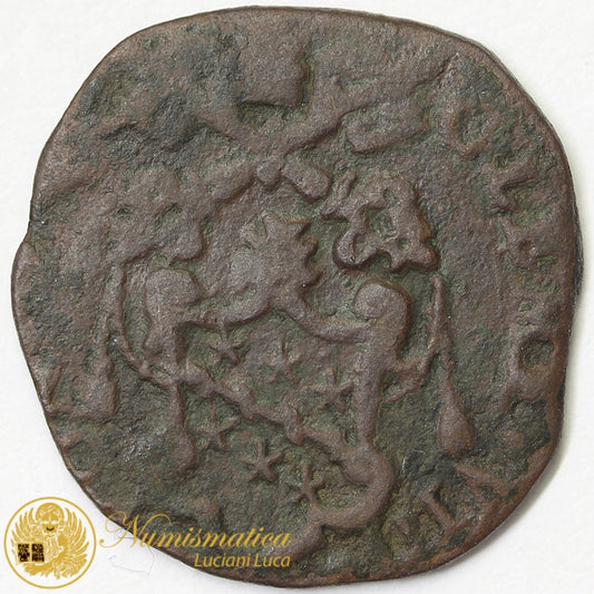 STATO PONTIFICIO Quattrino CLEMENTE VIII 1592-1605 MDC #117A