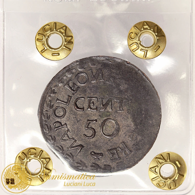 PALMANOVA Assedio Austriaco NAPOLEONE I 50 centesimi 1814 Spl MOLTO RARA #PV370