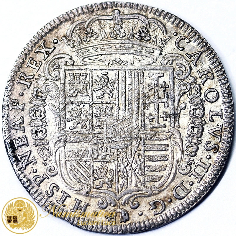 NAPOLI Carlo II 20 Grana 1684 Ag Non Comune Spl- #PV364