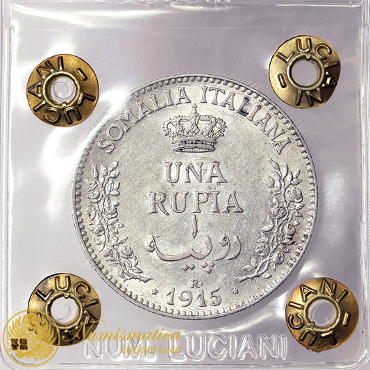 SOMALIA ITALIANA 1 Rupia 1915 VITTORIO EMANUELE III Rara Spl/Q.Fdc #PV737