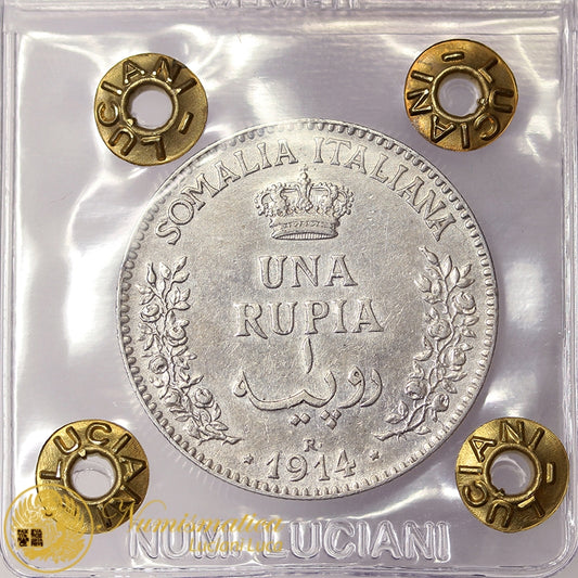 SOMALIA ITALIANA 1 Rupia 1914 VITTORIO EMANUELE III Spl+ RARA #PV742