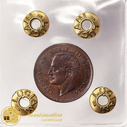 VITTORIO EMANUELE III 2 Centesimi 1905 Valore Rame Rosso NON COMUNE Fdc #P121