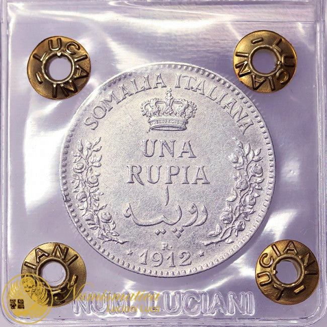 SOMALIA ITALIANA 1 Rupia 1912 Vittorio Emanuele III Ag RARA Spl #PV729