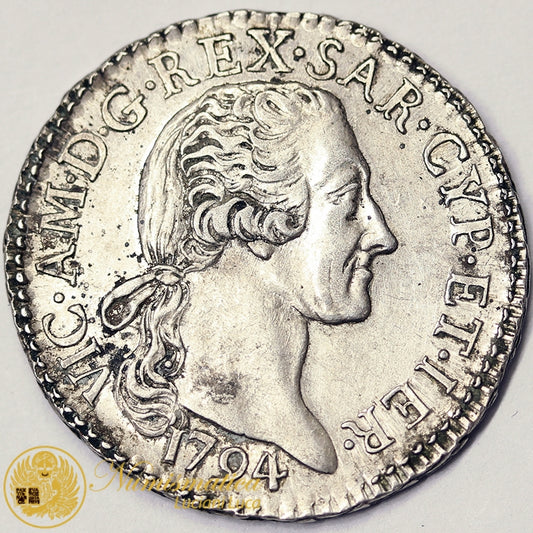 VITTORIO AMEDEO III 15 Soldi 1794 Spl/Q.Fdc Rara #3094