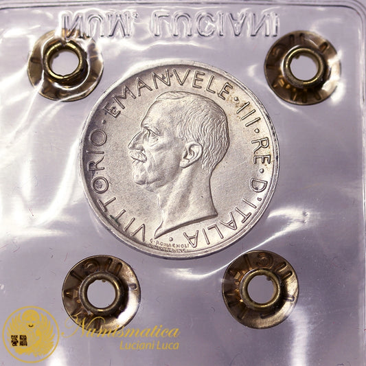 VITTORIO EMANUELE III 5 Lire 1930 più di Spl #PV779