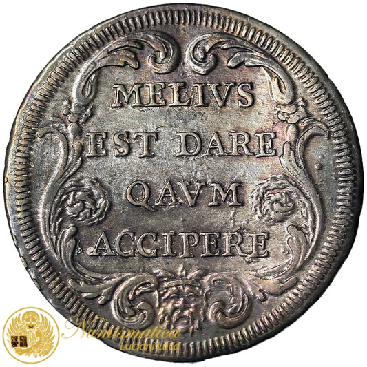 STATO PONTIFICIO Testone INNOCENZO XI 1676-89 Variante nella scritta “QAUM” Raro #4259
