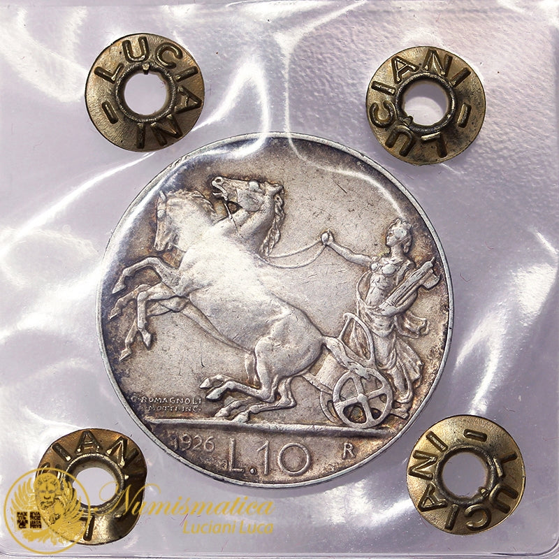 VITTORIO EMANUELE III 10 Lire 1926 BB RARA #PV136