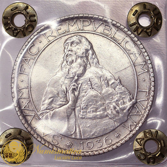 SAN MARINO 20 Lire 1936 Spl RARO #PV288