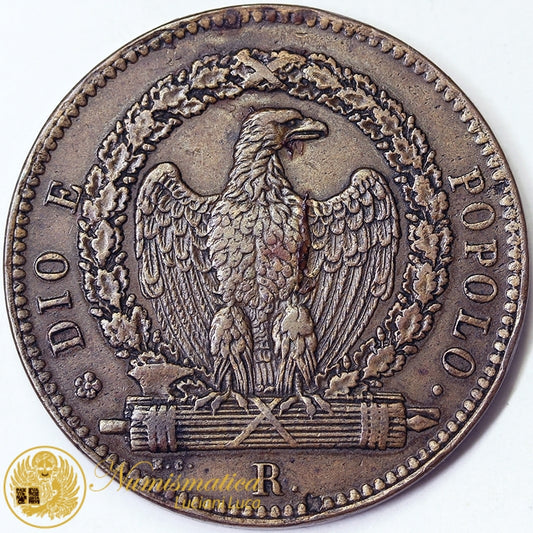 REPUBBLICA ROMANA 3 Baiocchi 1849 Roma BB+ #2392