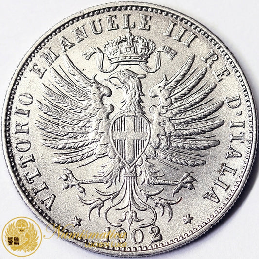 VITTORIO EMANUELE III 25 Centesimi 1902 Roma RARA FDC #3753