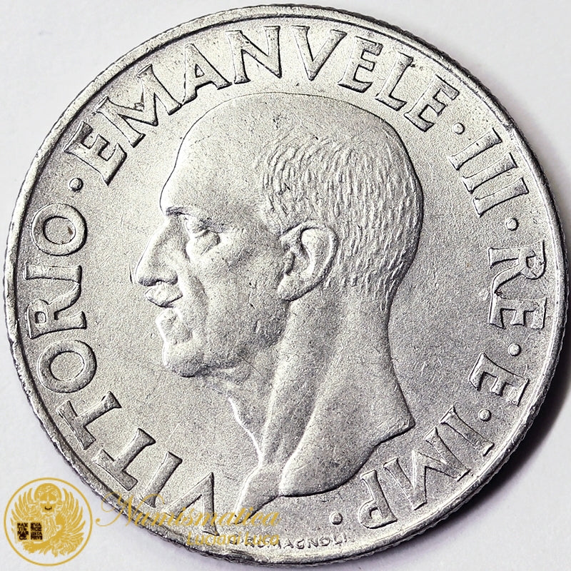 VITTORIO EMANUELE III 1 Lira 1943 Roma Impero BB/Q.SPL #2291